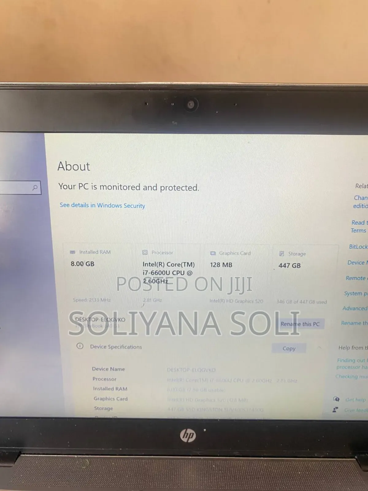 Laptop HP EliteBook 840 G3 8GB Intel Core I7 SSD 512GB