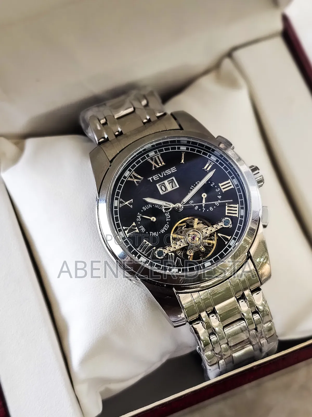 Tevise Automatic Mechanical Men's Wristwatch With a Stainless Steel