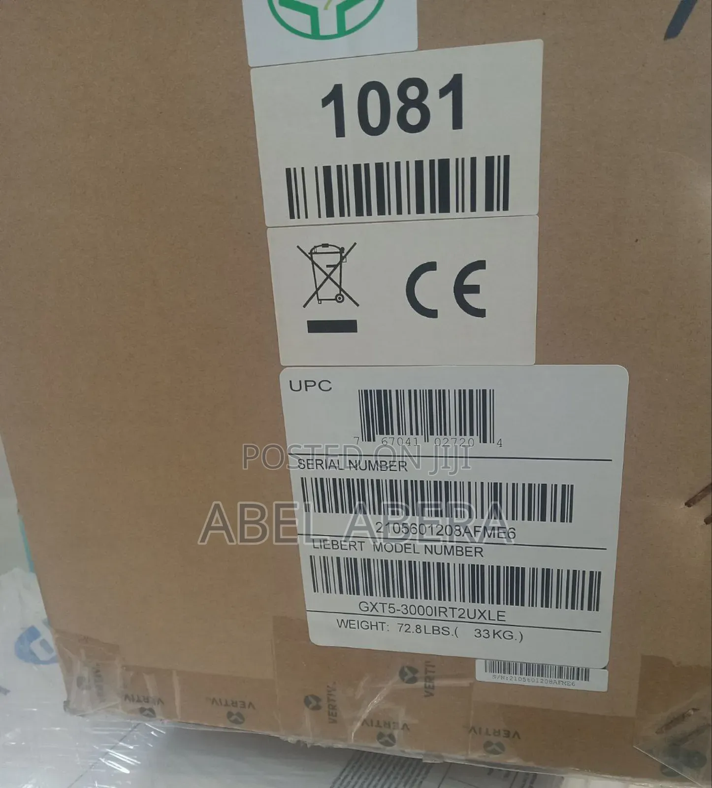 Vertiv Gxt5 3kva(3000va)Ups (Uninterruptible Power Supply