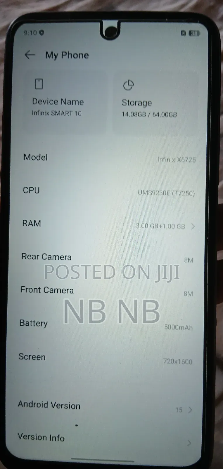 New Infinix Smart 10 64 GB Blue