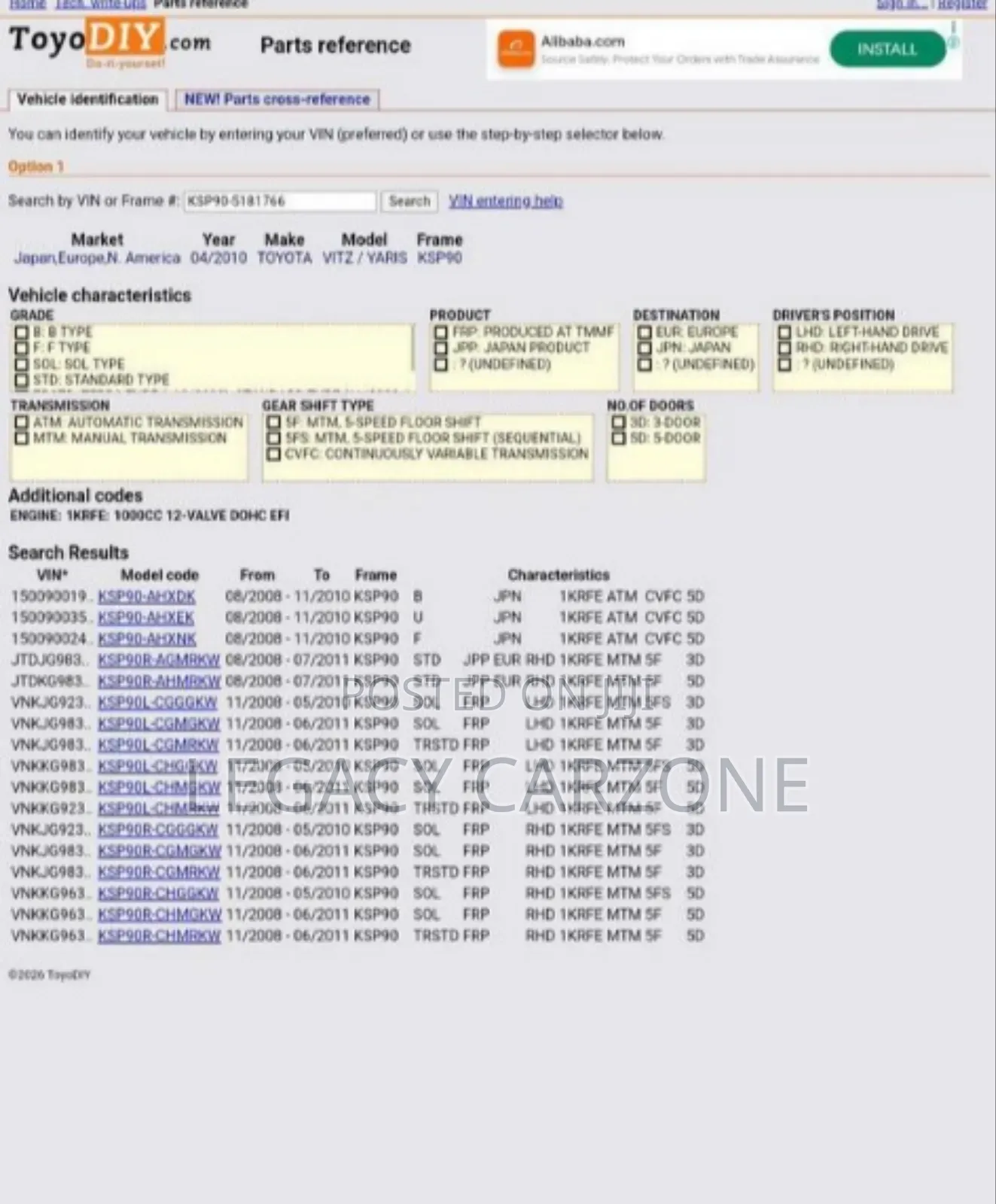 Toyota Yaris 2010 Silver