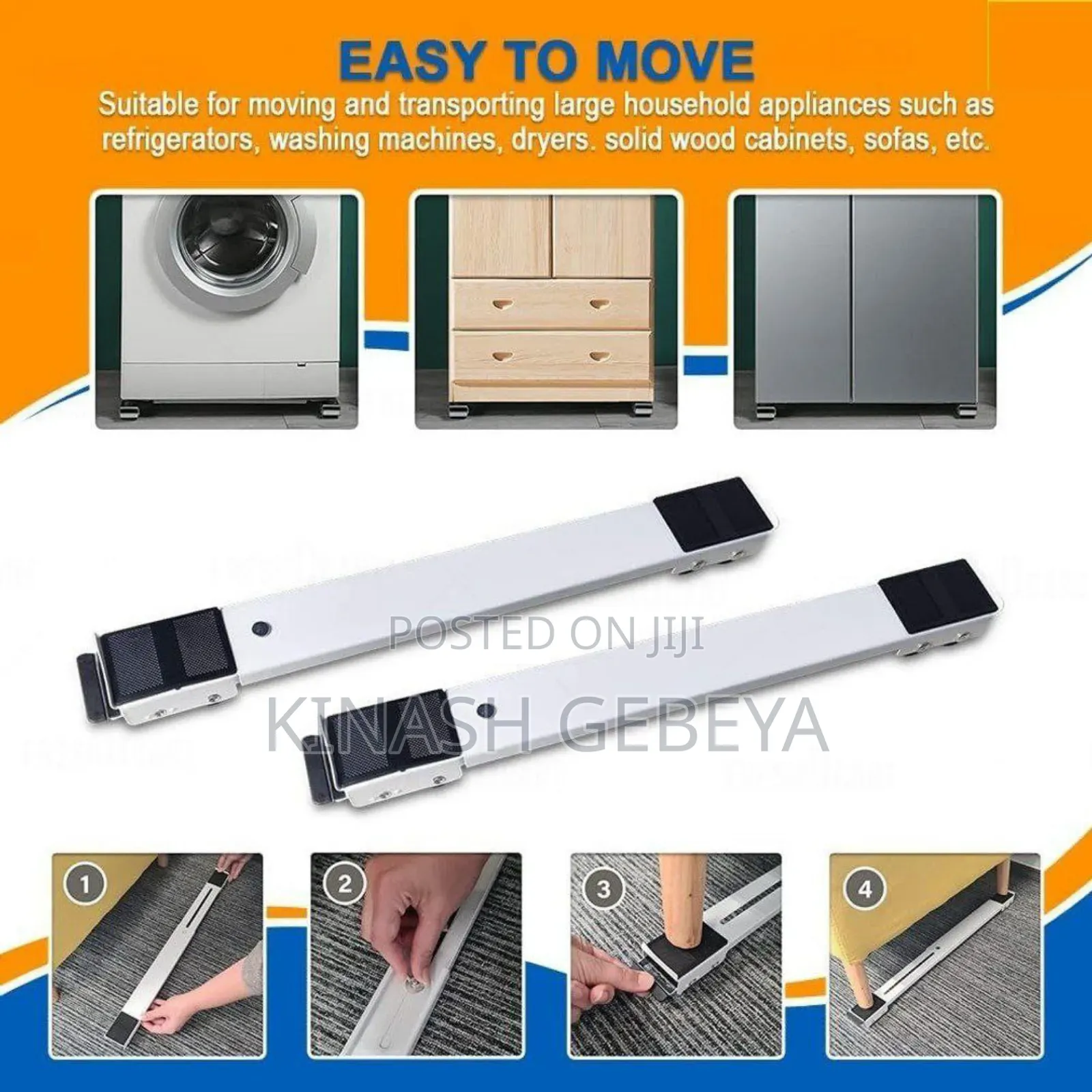 Adjustable Moving Refrigrator Stand(200kg Capacity)