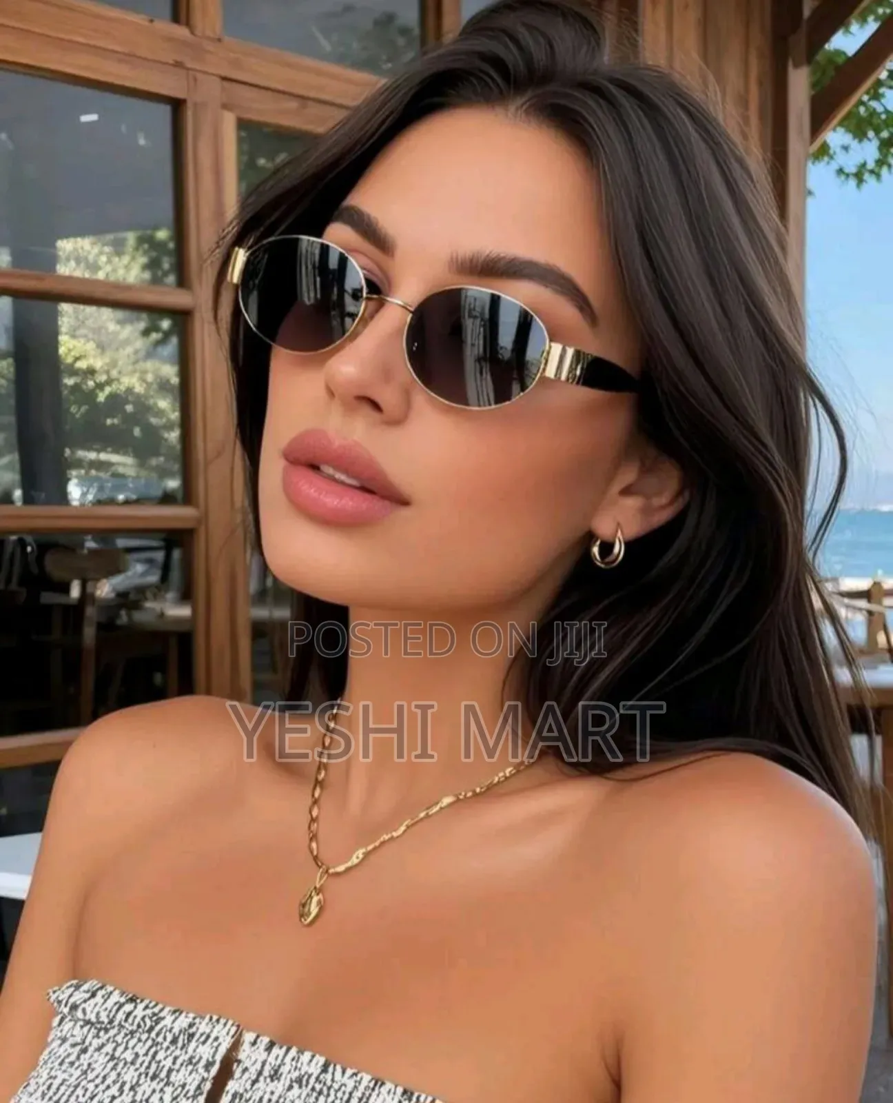 Retro Oval Fashion Metal Fashion Glasses, Classic Design for Outdoor,