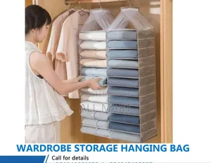 Wardrobe Space With Layer Hanging Storage Bag