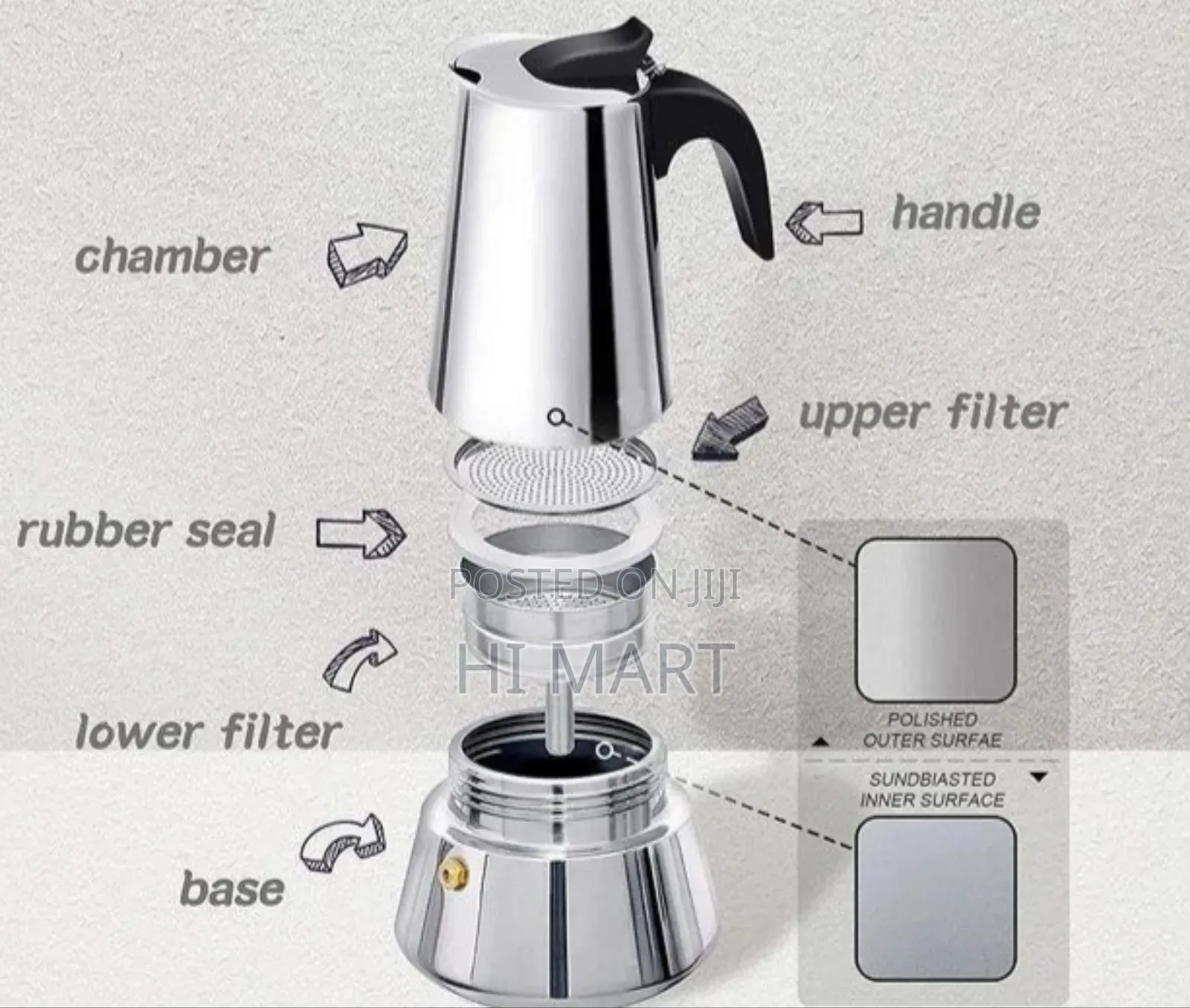 High Quality Stainless Steel Espresso Maker