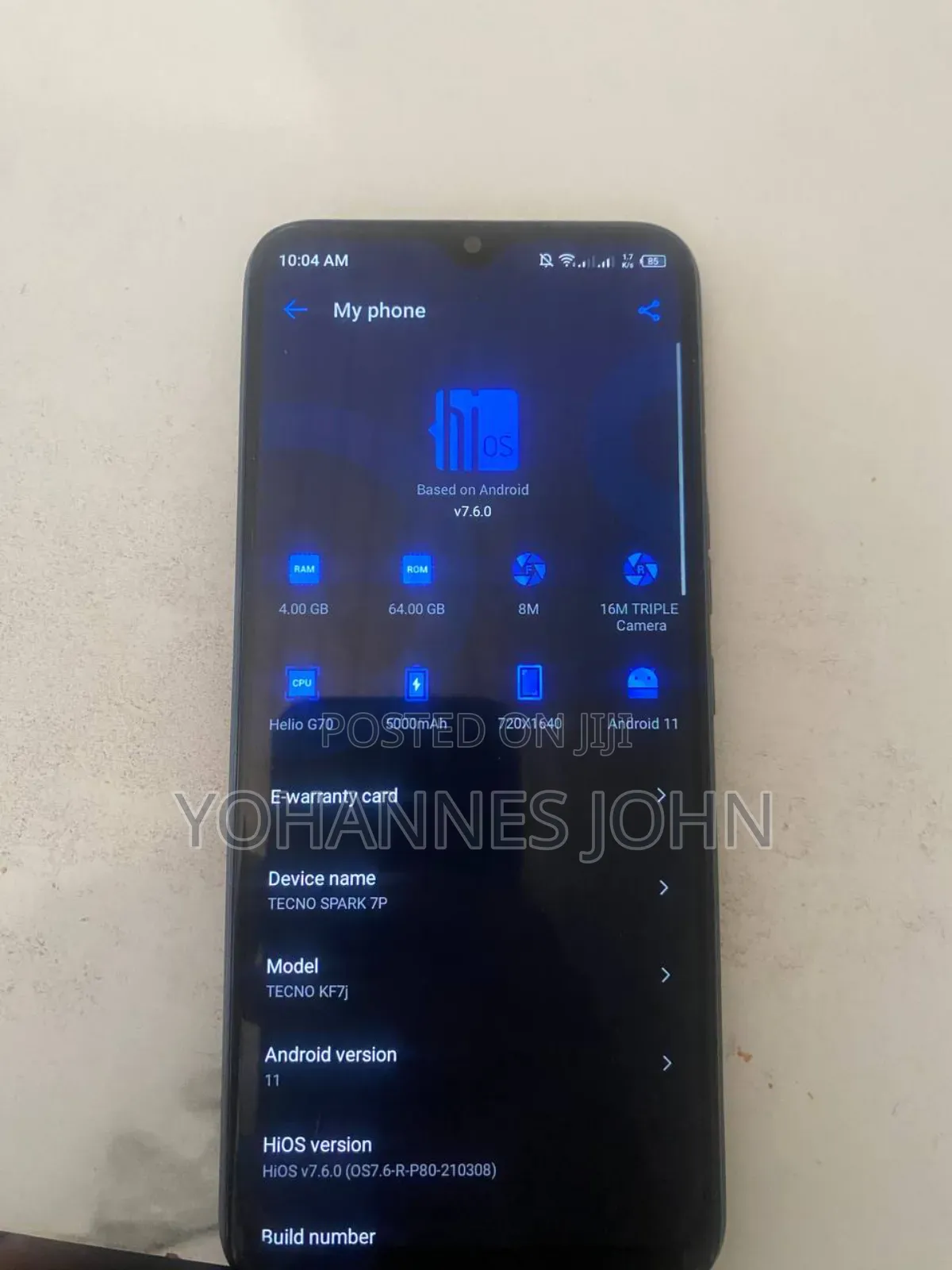 Tecno Spark 7P 64 GB Gray
