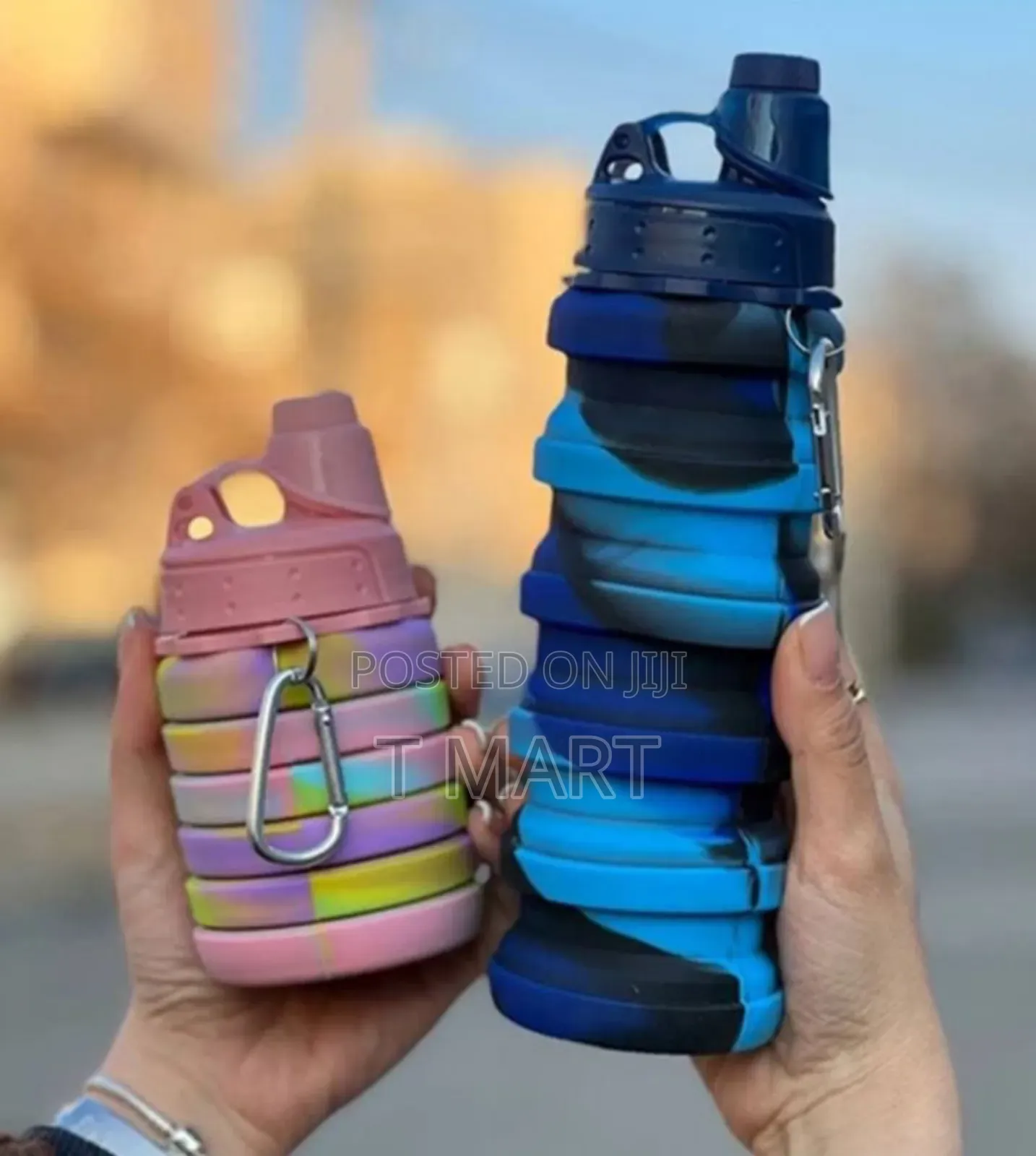 Foldable Silicone Water Bottle Bpa- Free