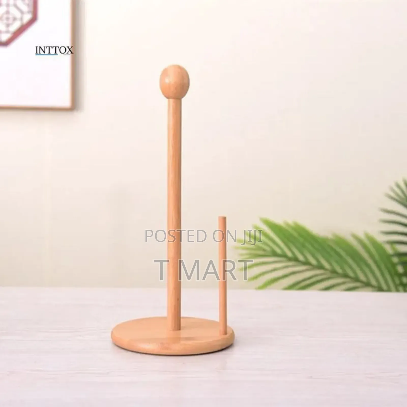 Bamboo Paper Towel and Tissue Stand