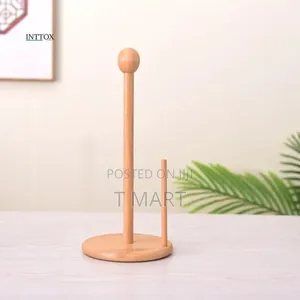 Bamboo Paper Towel and Tissue Stand