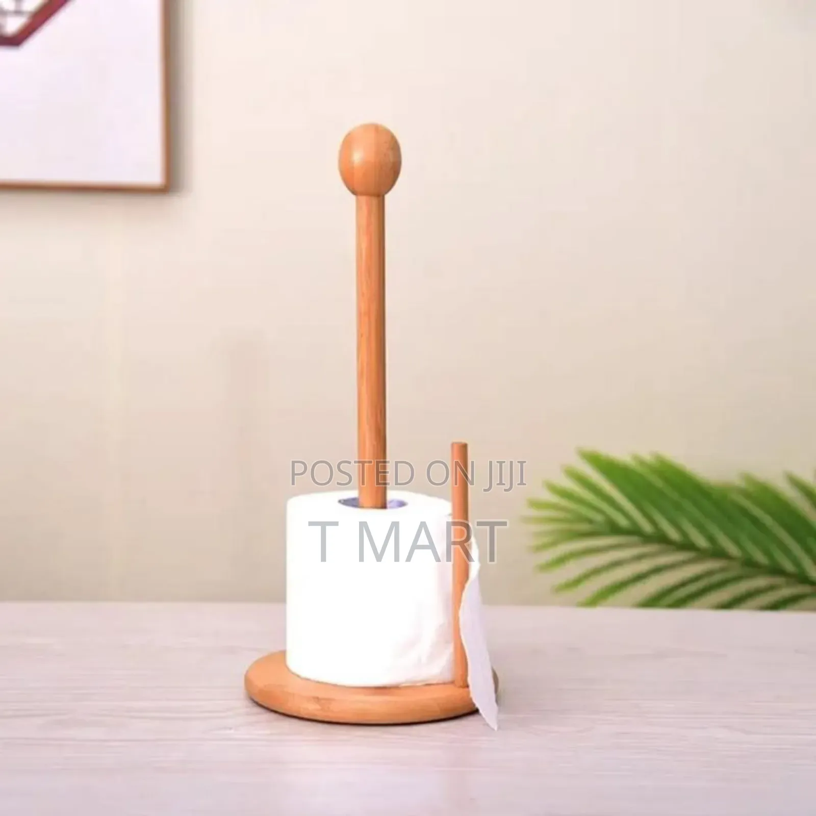 Bamboo Paper Towel and Tissue Stand