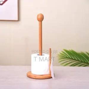 Bamboo Paper Towel and Tissue Stand