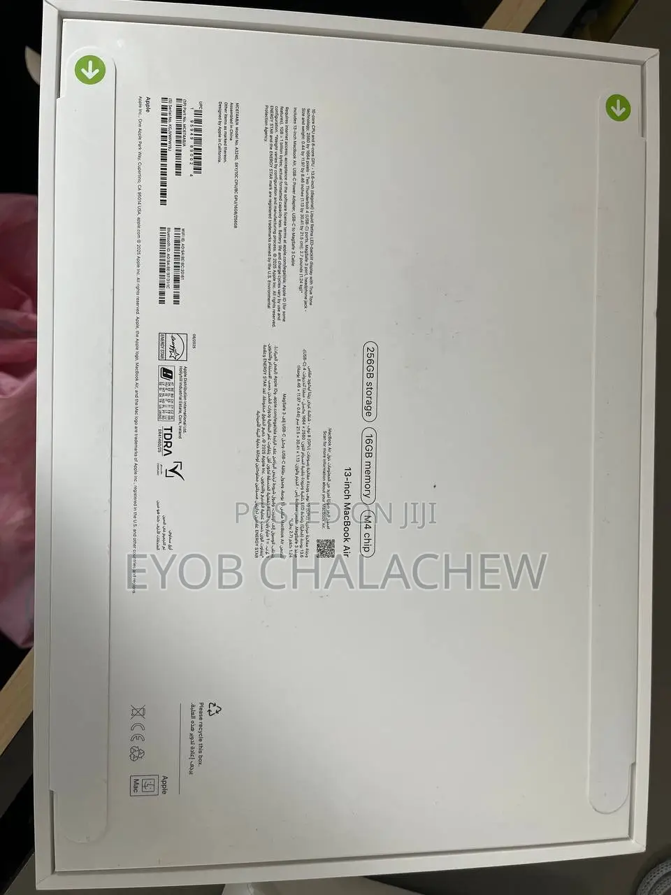 New Laptop Apple MacBook Air 2025 M4 13-Inch 16GB Apple M4 SSD 256GB