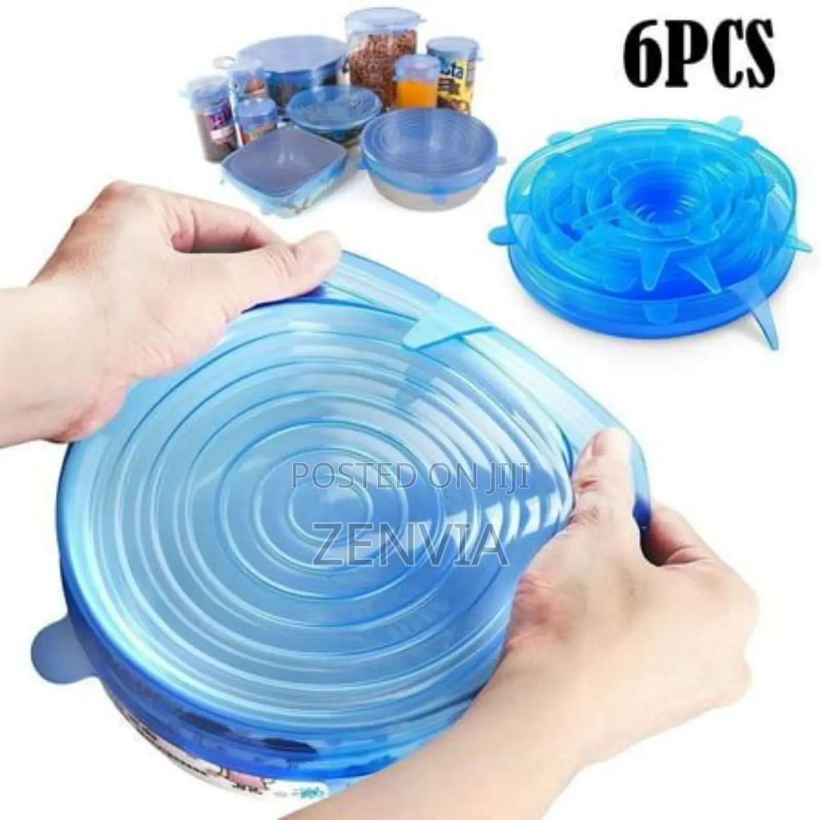 Super Stretch Silicon Lids ( 6 Pcs)/Free Delivery/