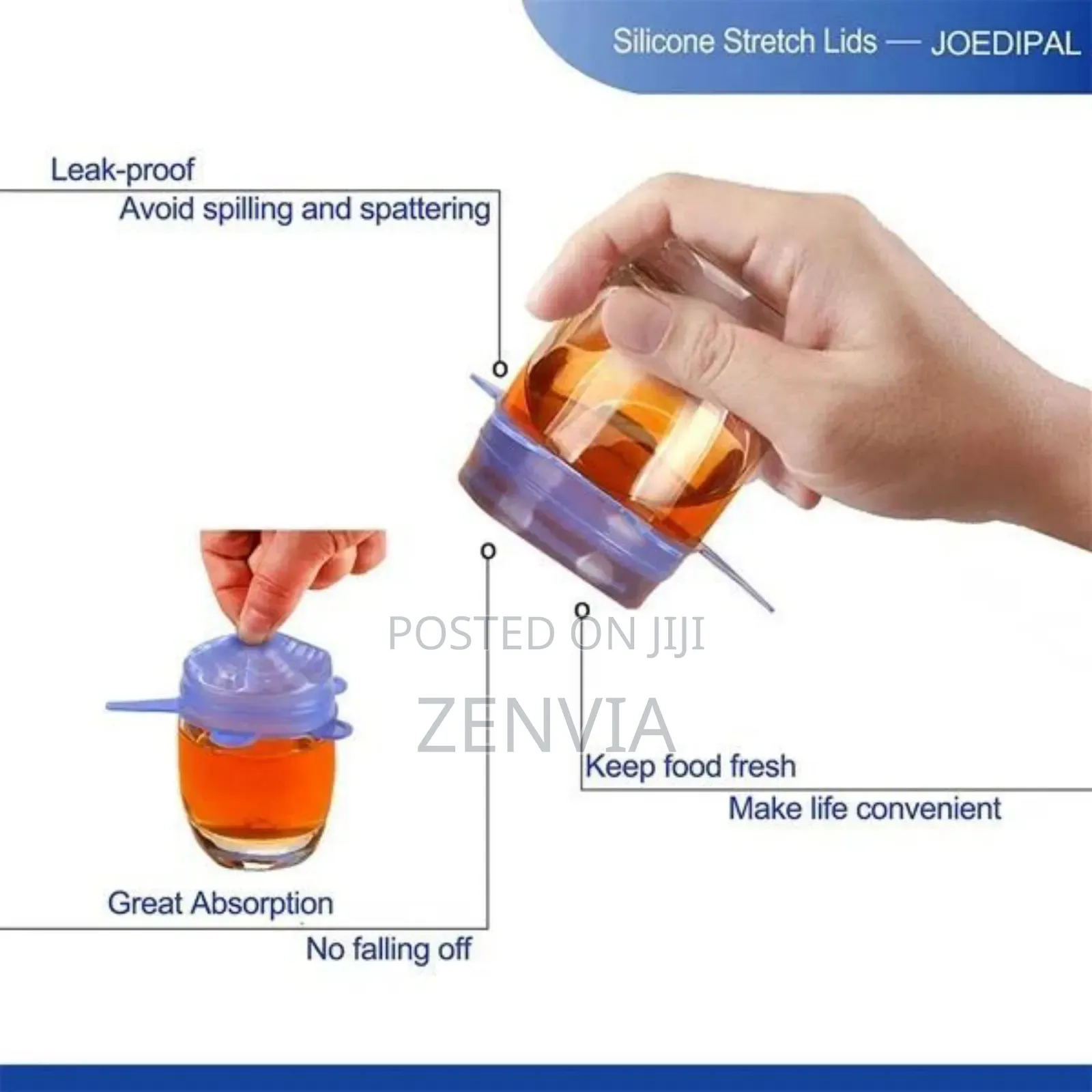 Super Stretch Silicon Lids ( 6 Pcs)/Free Delivery/