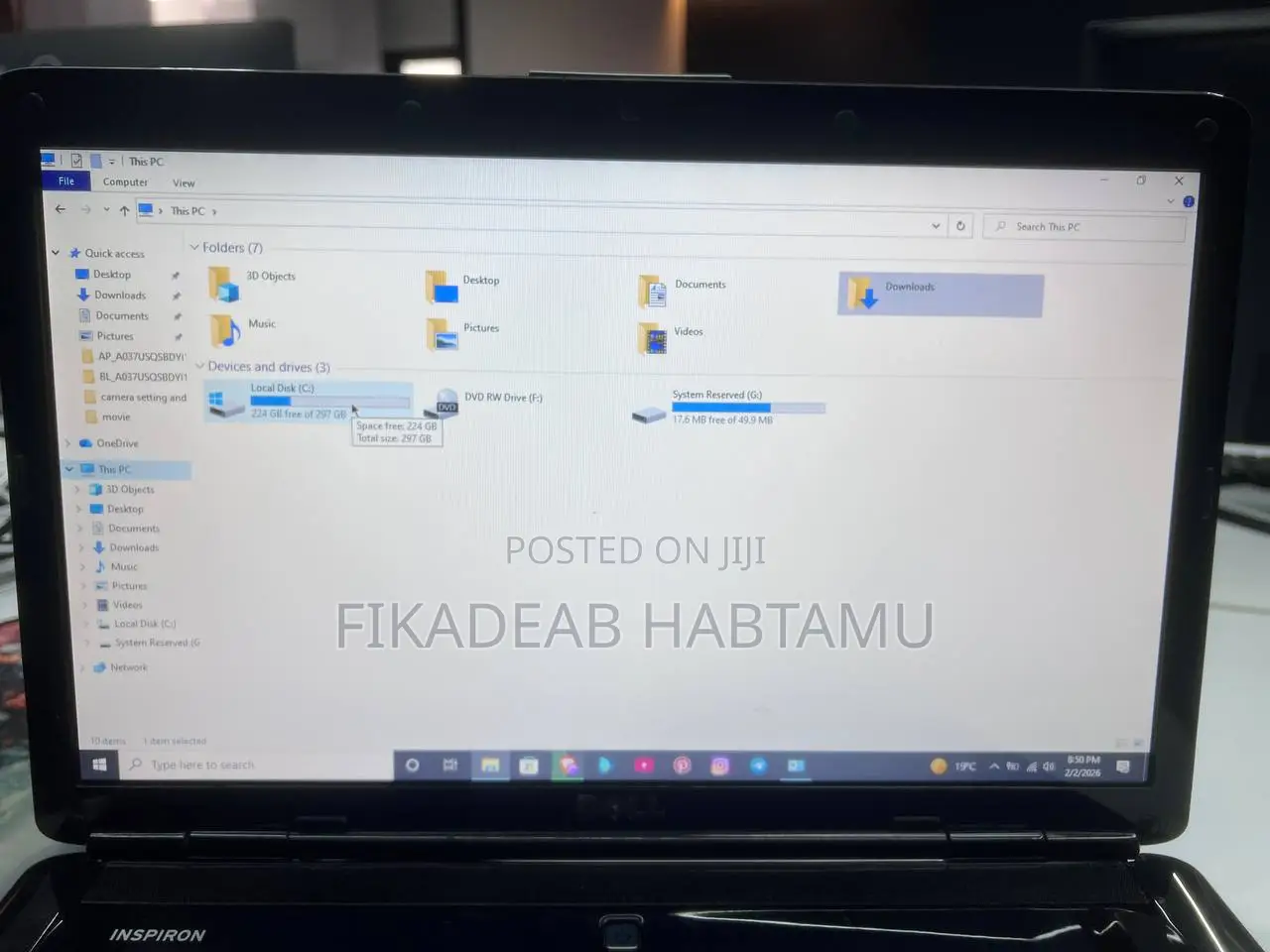 Laptop Dell Inspiron 15 4GB Intel Core 2 Duo SSD 350GB