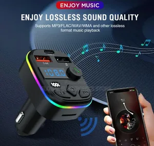 Car Mp3 Player Bt5.3 Handsfree Call Dual Usb Charger Portable Car Fm