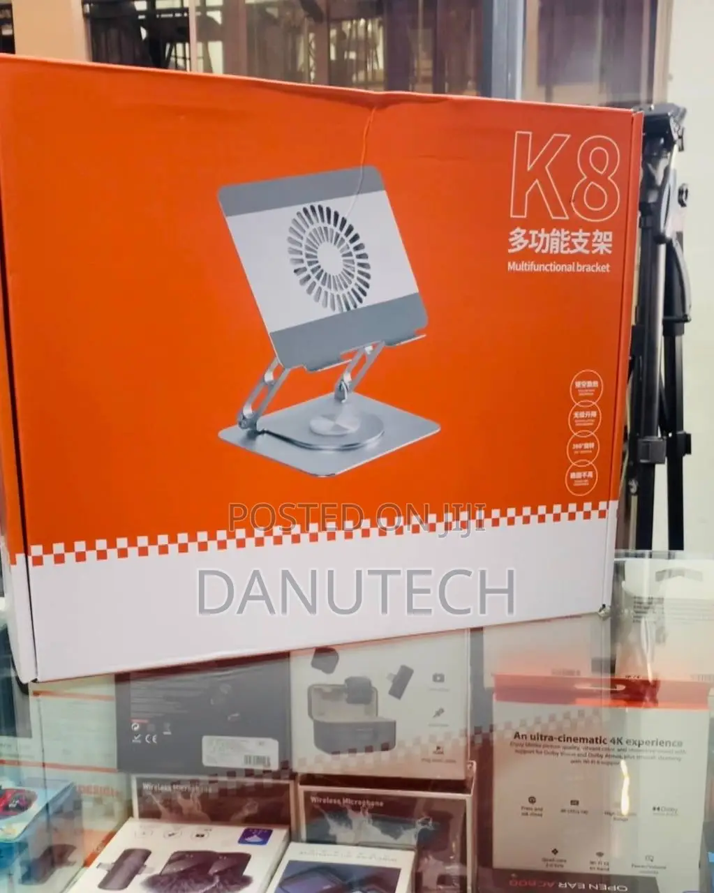 Laptop Stand With Fan Rotatable 360 Degree