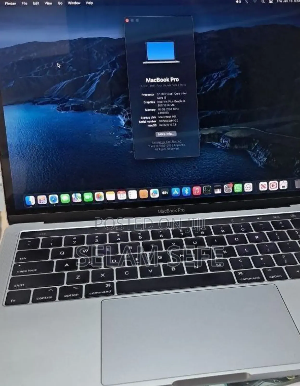 New Laptop Apple MacBook Pro 2017 16GB Intel Core I5 SSD 256GB