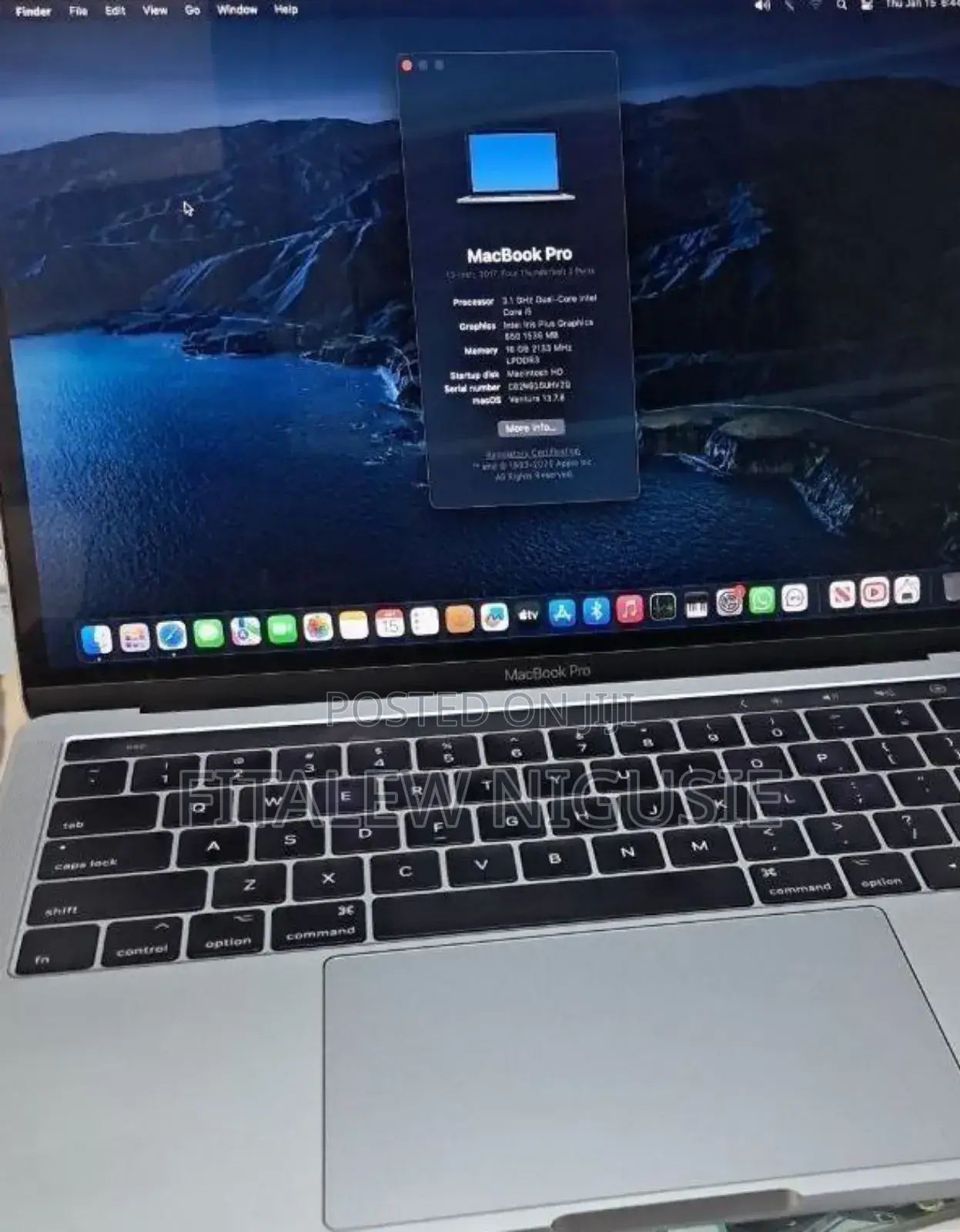 New Laptop Apple MacBook Pro 2017 16GB Intel Core I5 SSD 256GB