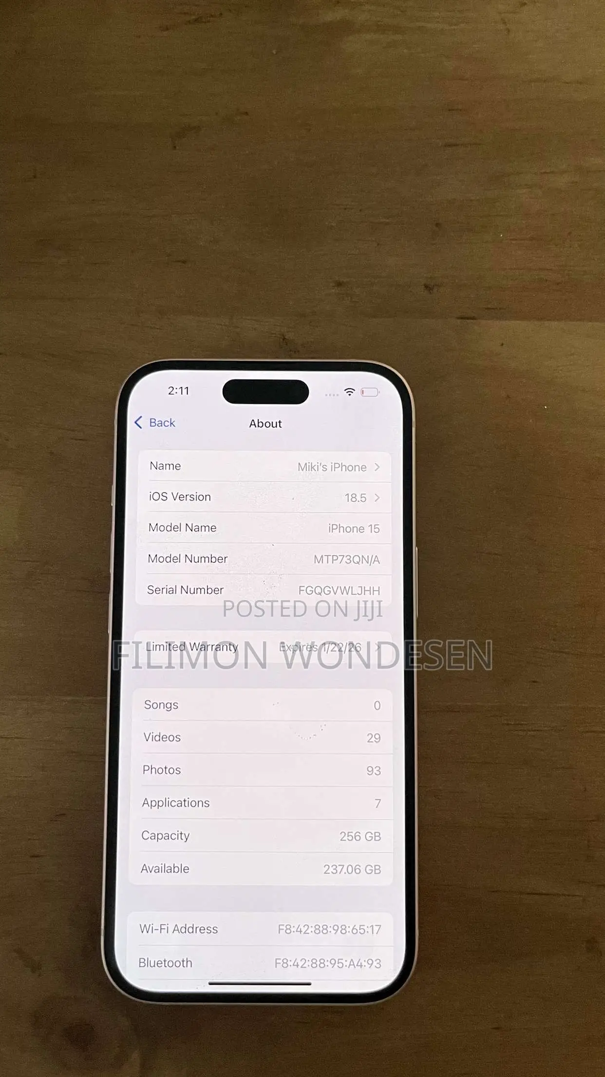 New Apple iPhone 15 256 GB Pink