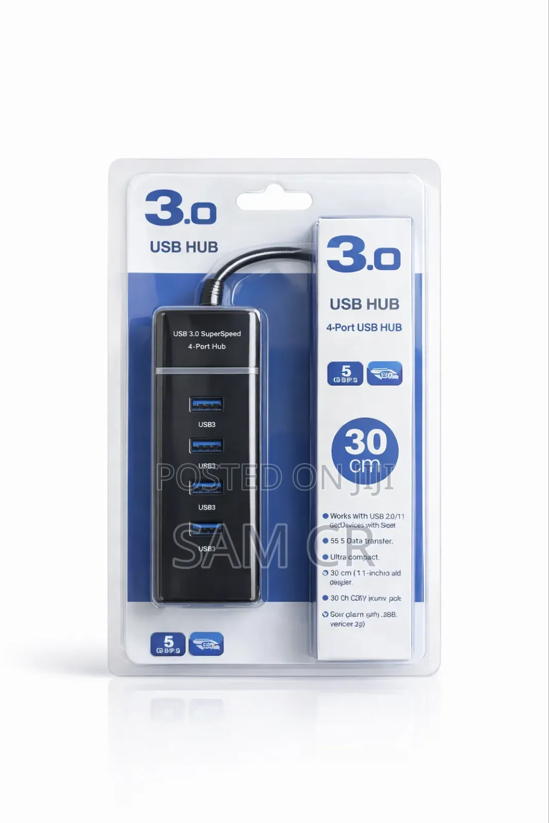 4-Port Usb 3.0 Ultra-Slim Hub | 5gbps High Speed