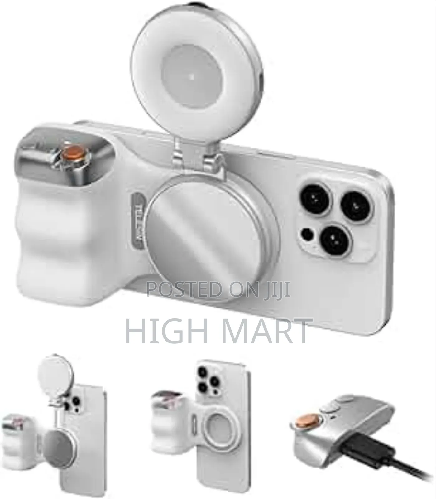 2 in 1 Telesin Magnetic Grip With Ring Light