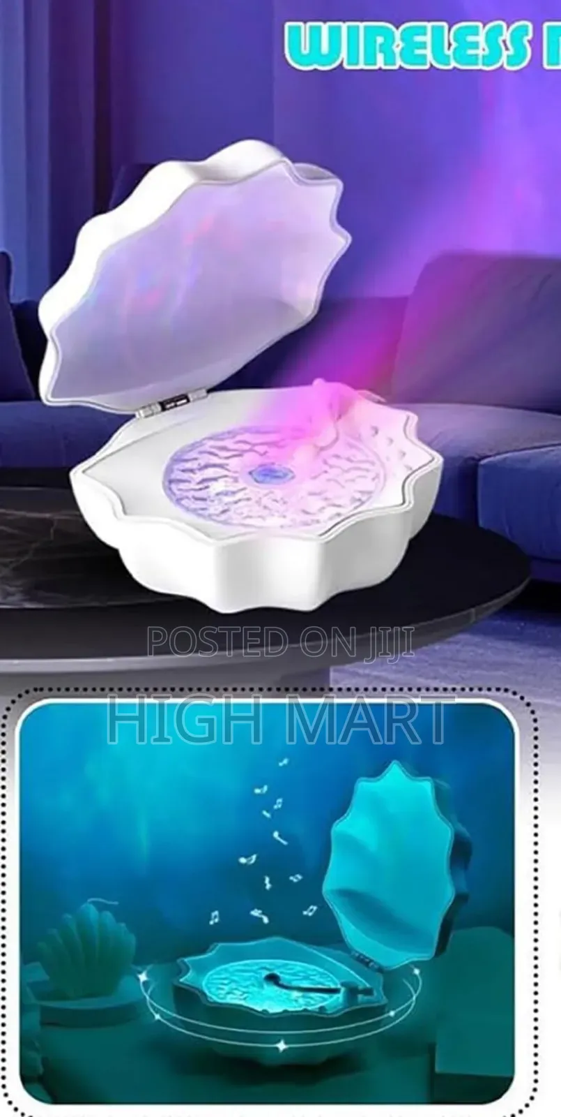 Shell Lamp With Bluetooth Speaker