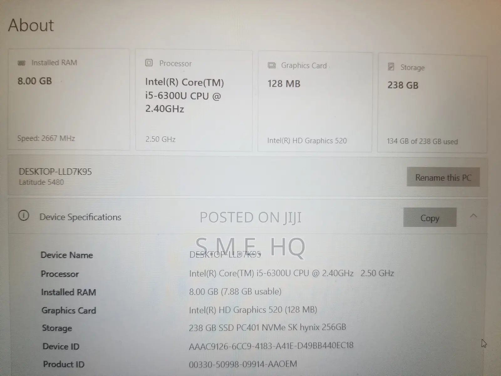 Laptop Dell Latitude 5480 8GB Intel Core I5 SSHD (Hybrid) 256GB