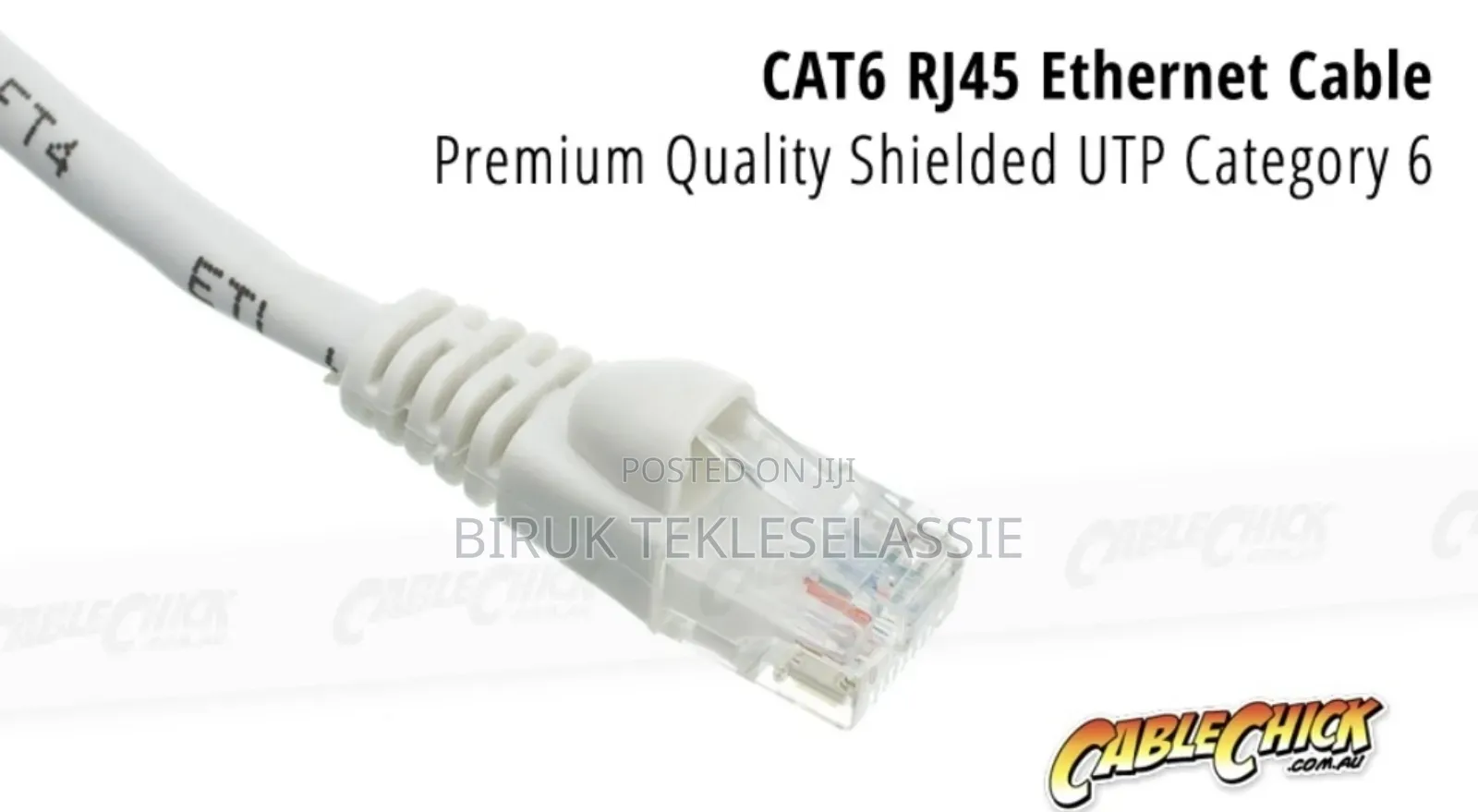 0.5m Cat6 Rj45 Ethernet Cable (White) 50cm