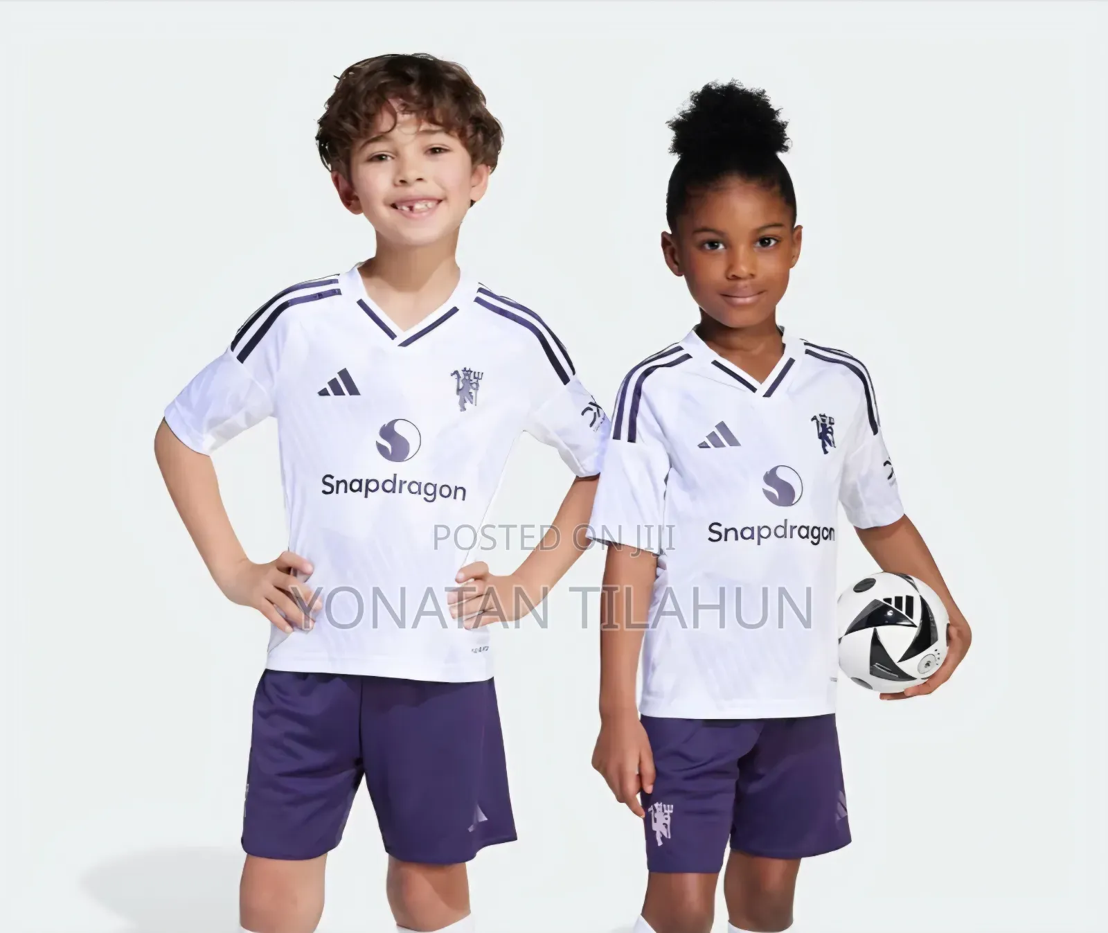 Manchester United 25/26 White Kids Kit