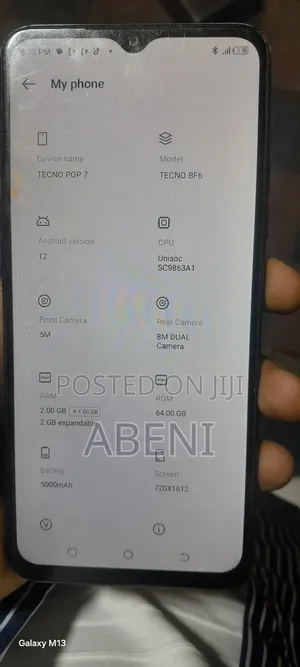 Tecno Pop 7 64 GB Black