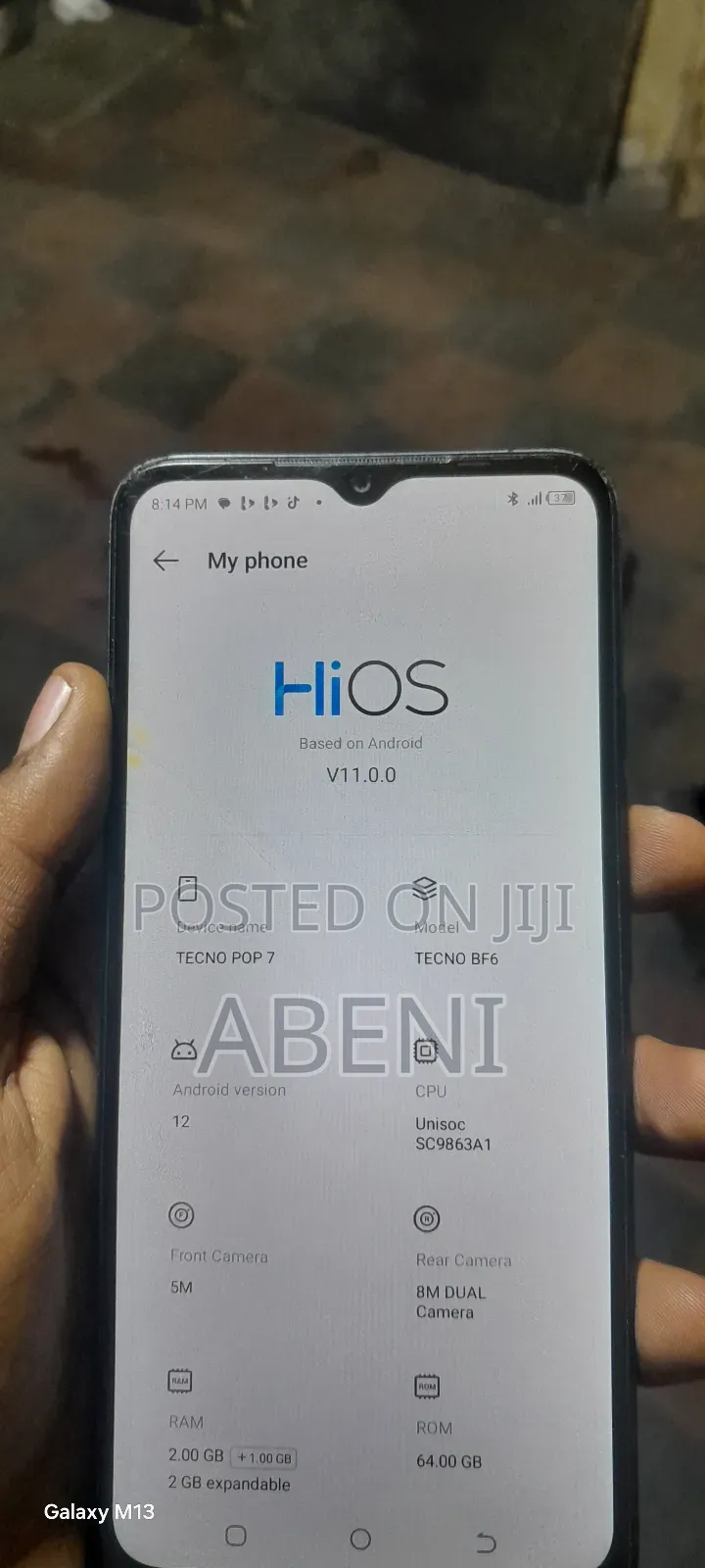 Tecno Pop 7 64 GB Black