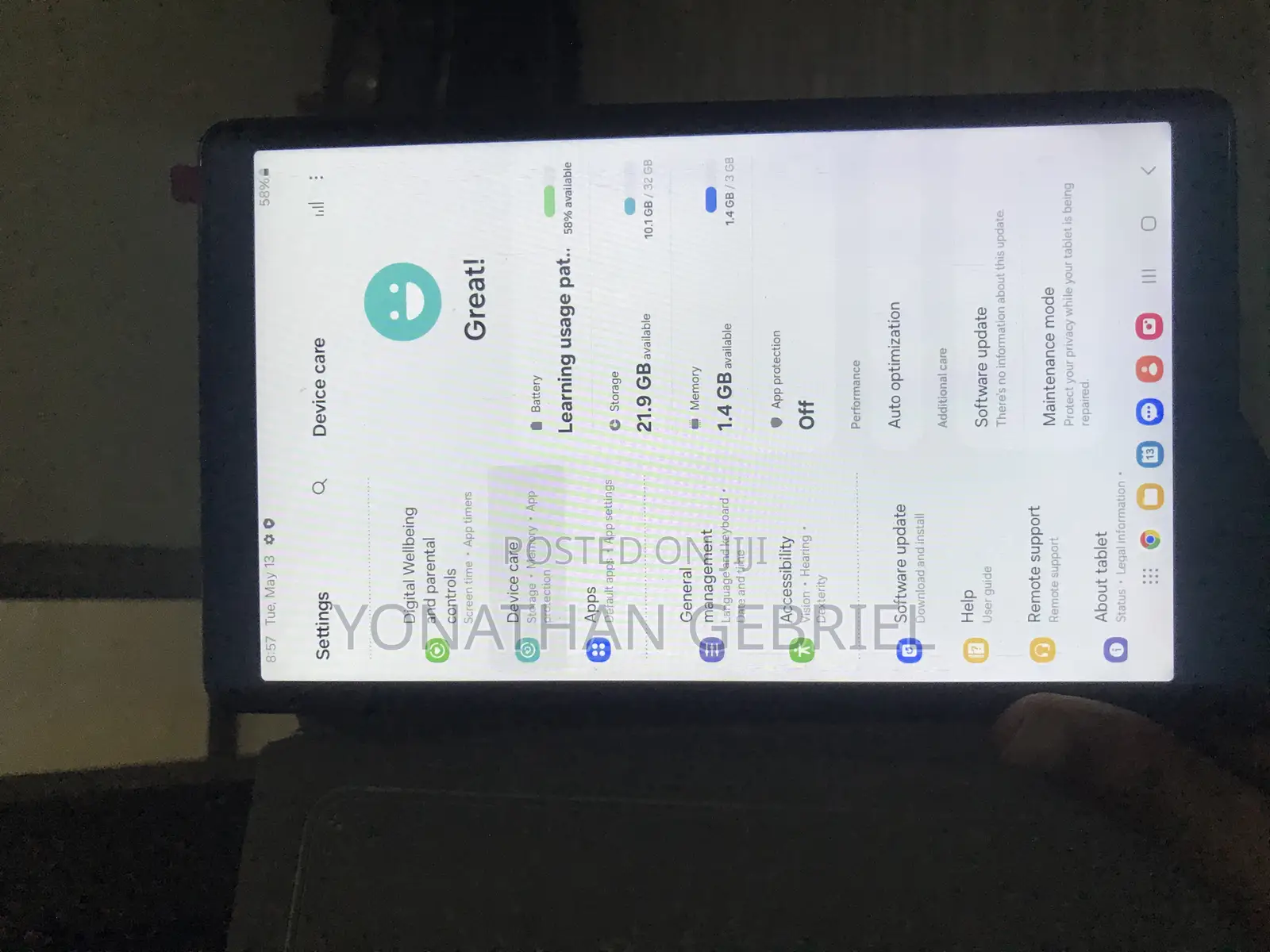 New Samsung Galaxy Tab A7 Lite 32 GB Gray