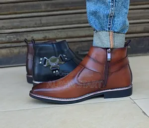 Chelsea Boots High Master Quality Smooth Gf for Man's