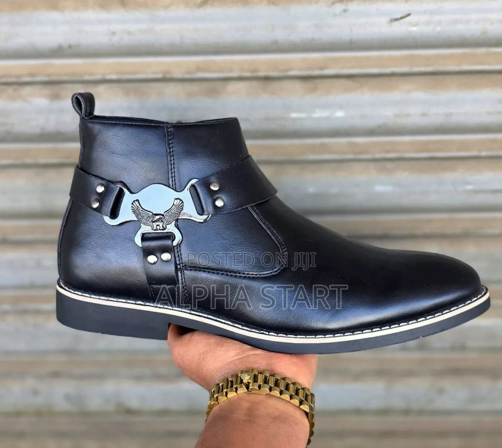 Chelsea Boots High Master Quality Smooth Gf for Man's
