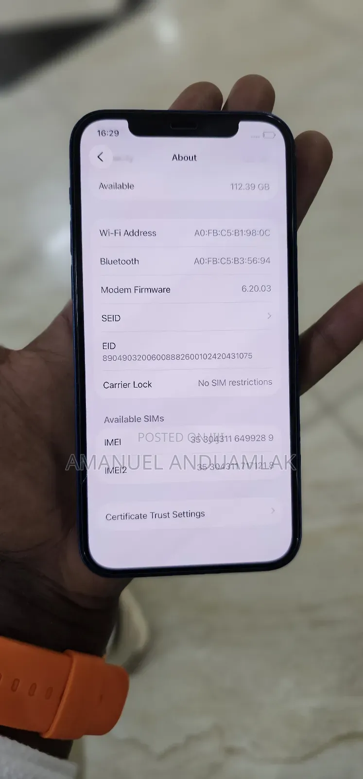 New Apple iPhone 12 128 GB Blue