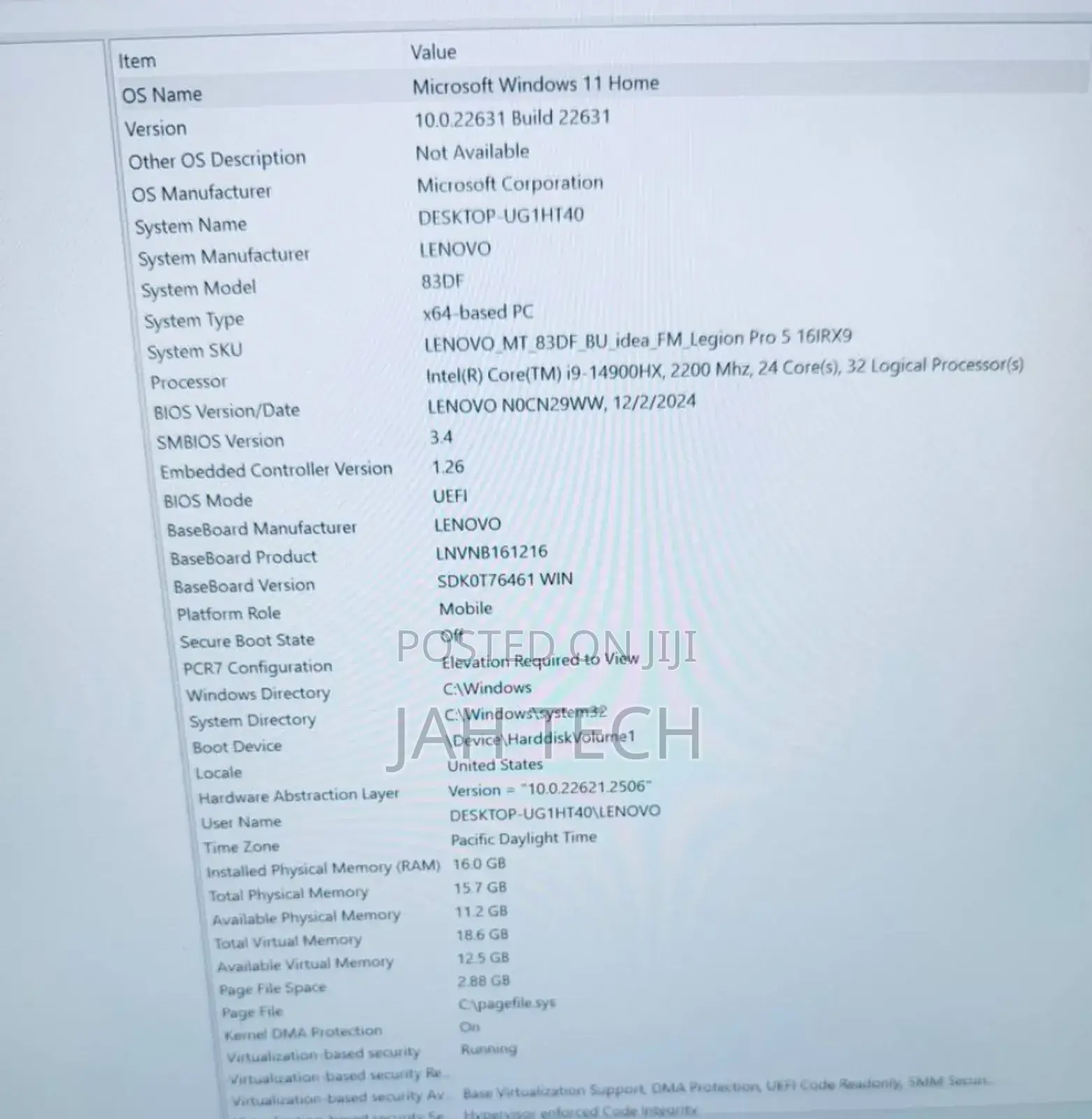 New Laptop Lenovo Legion 5 16GB Intel Core I9 SSD 1T