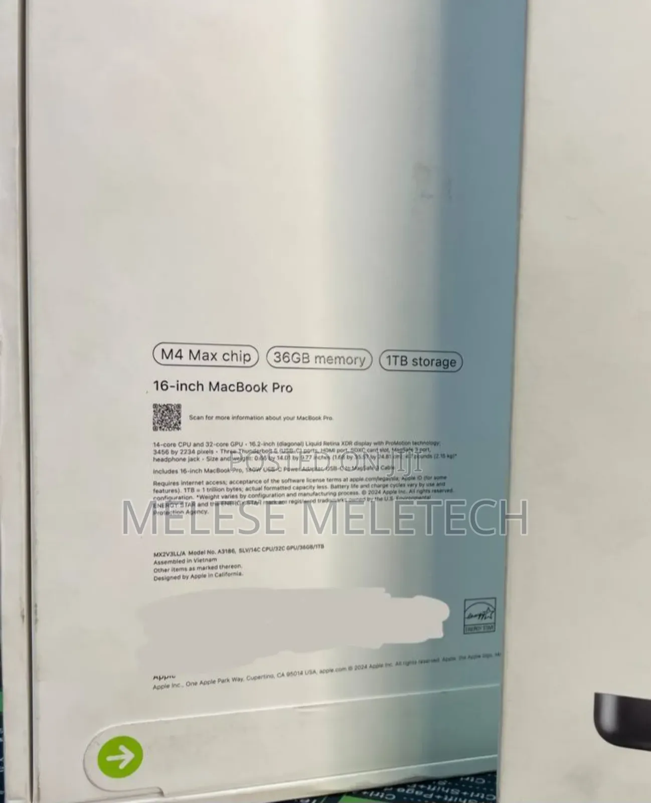New Apple MacBook Pro 2024 M4 Max 16-Inch 36GB Apple M4 Max SSD 1T