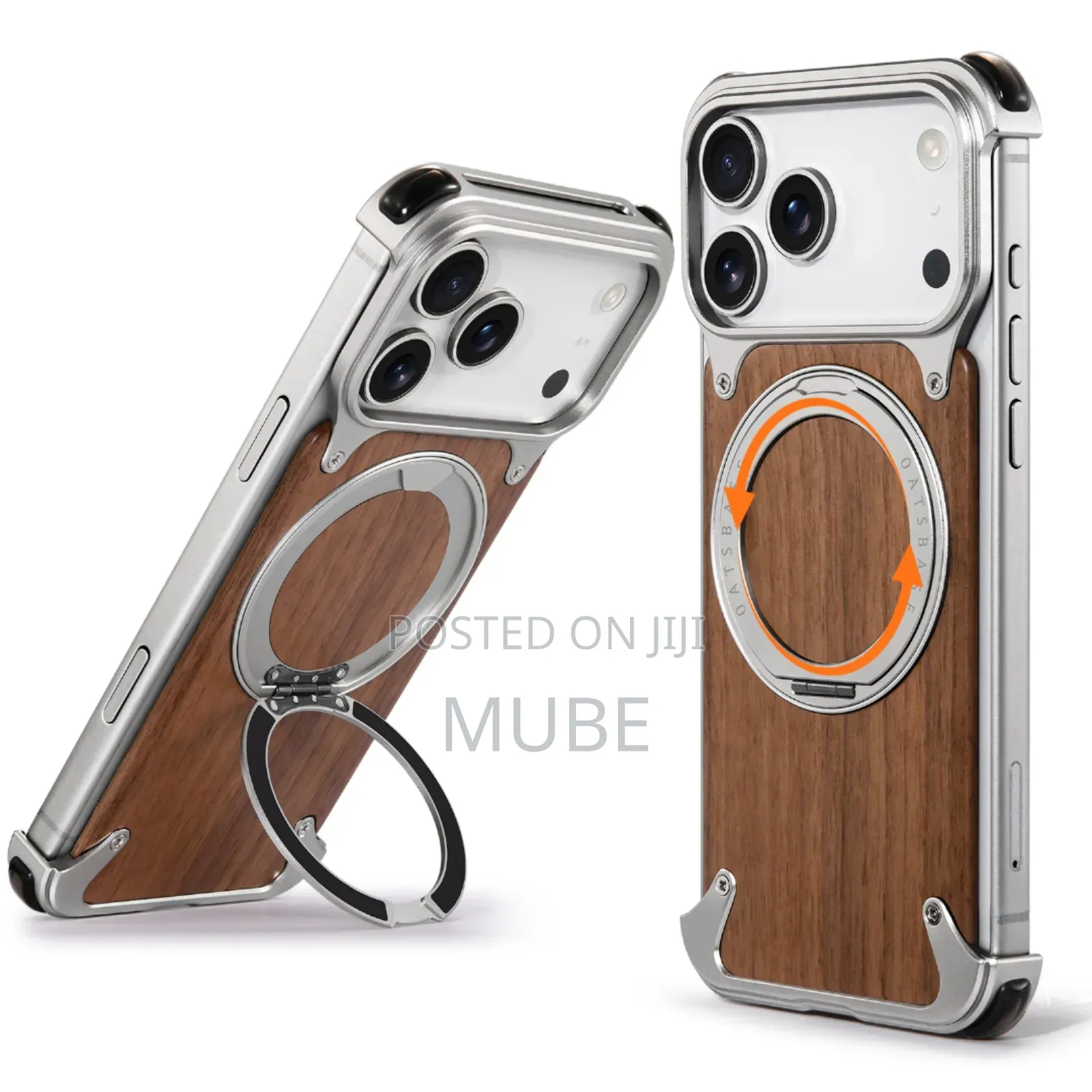 Magnetic Wood Case For I Phone 17 Pro Max