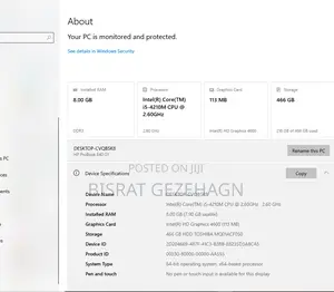 Laptop HP ProBook 640 8GB Intel Core I5 HDD 512GB