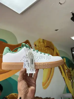 Adidas Grand Court White With Green Accents