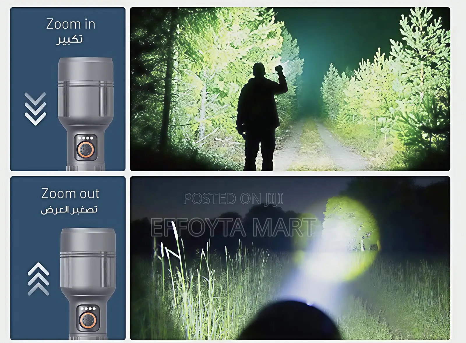 Little Gray Porodo Lifestyle Lumalite 150 Rechargeable Flashlight
