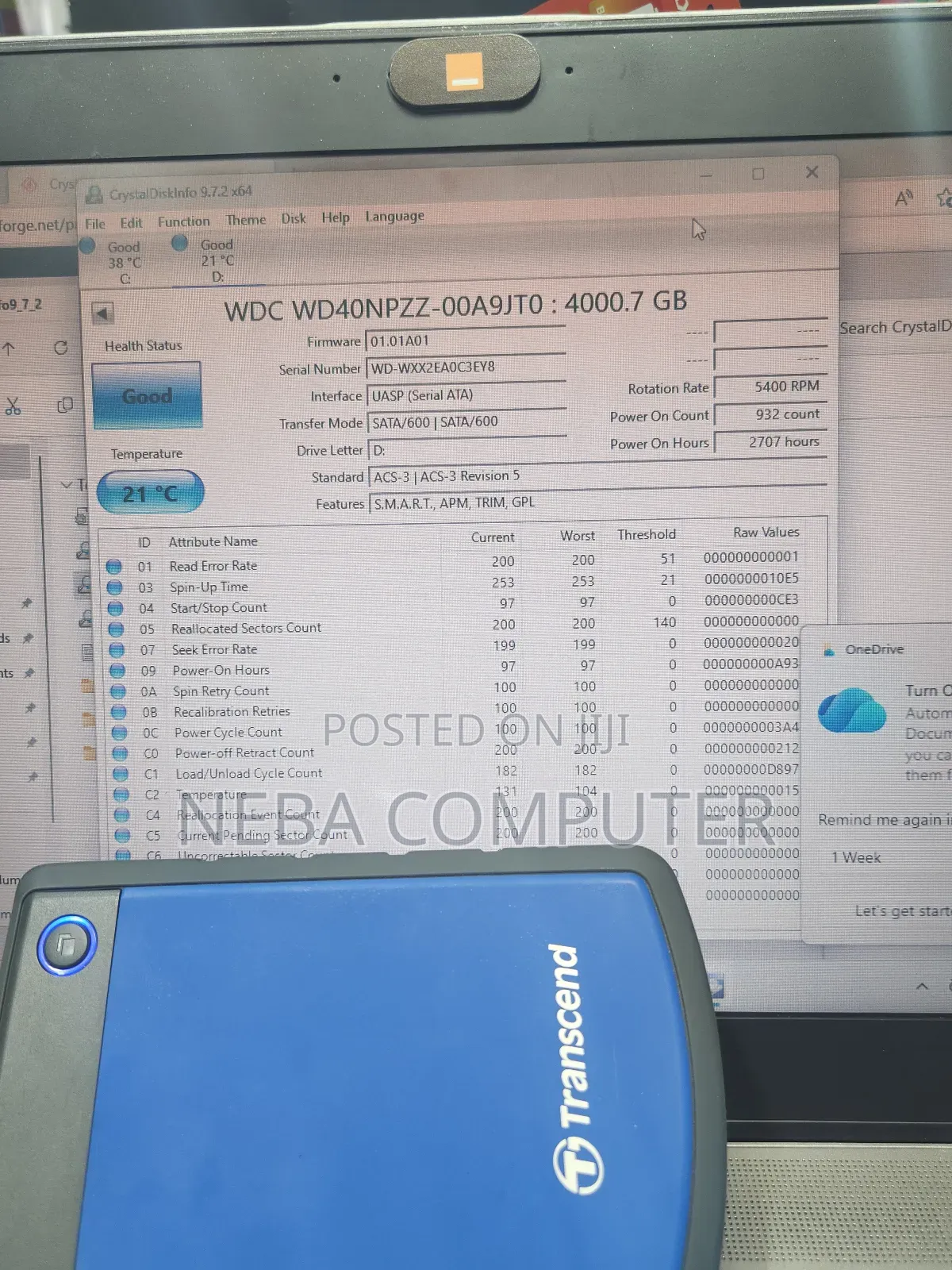 4tb Transcend Storejet 25h3