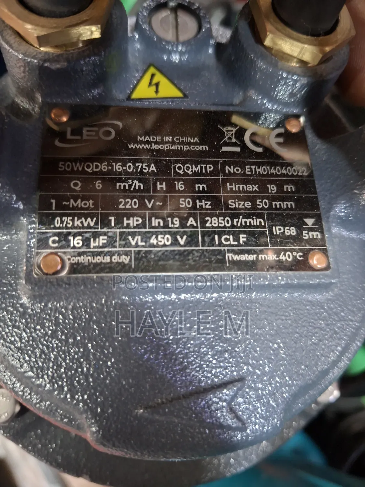 Leo Dewatering Water Pump