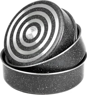 3pcs Momcoc Granite Coated Round Baking Pan