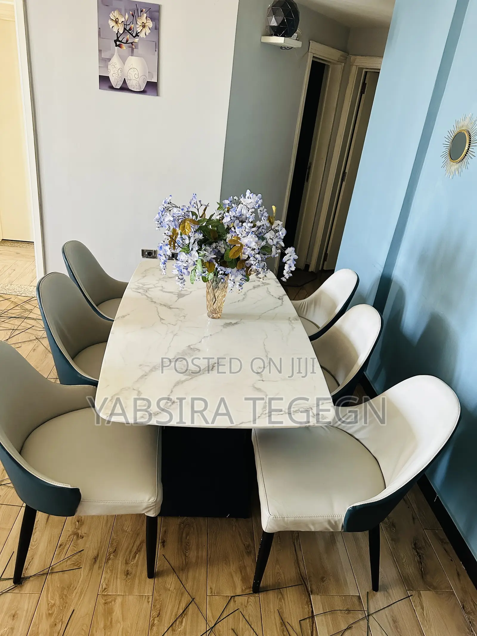 Marble Dining Table - 6 Chairs/Imported