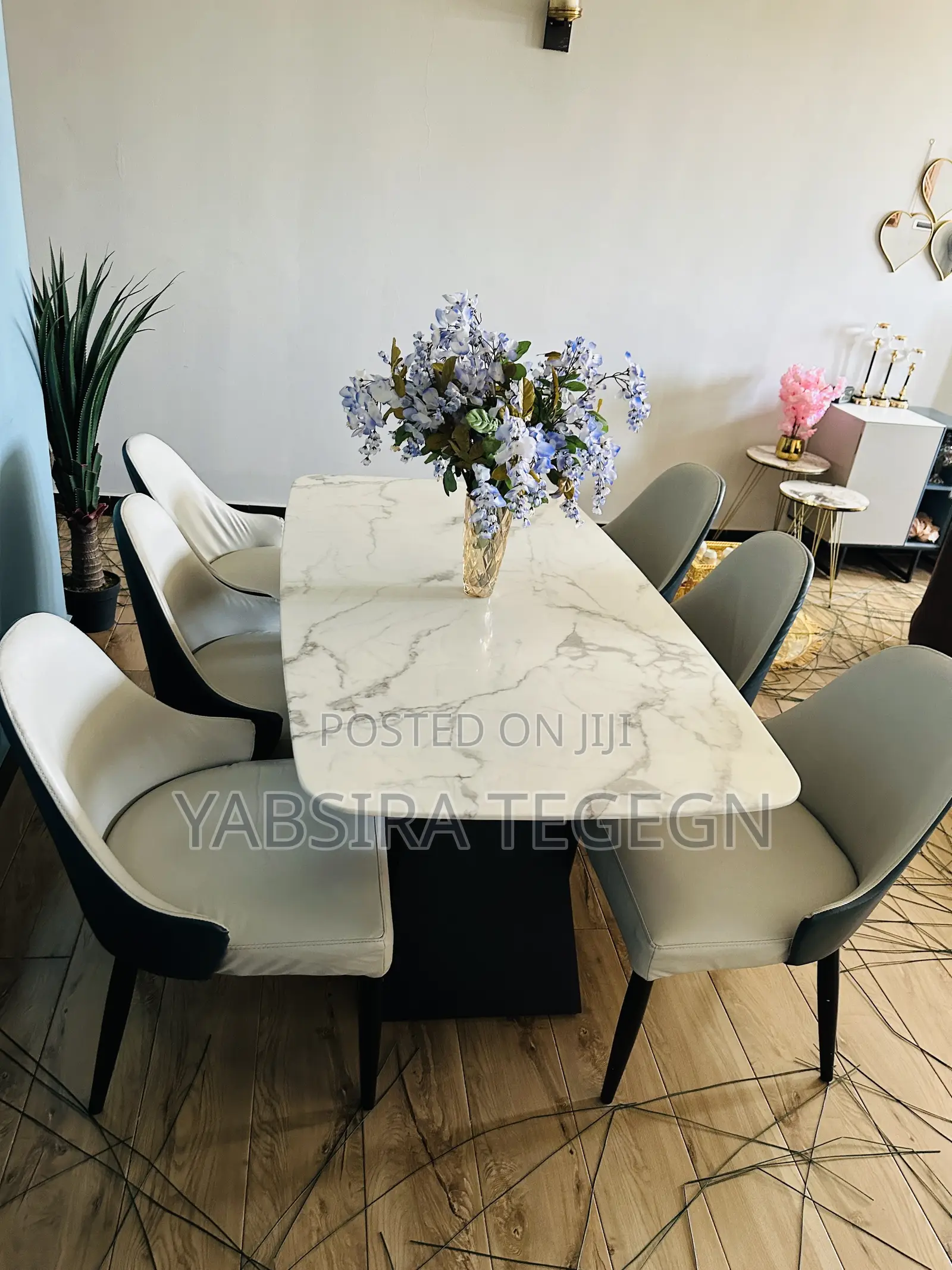 Marble Dining Table - 6 Chairs/Imported