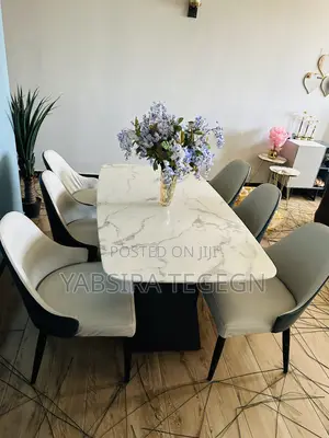 Marble Dining Table - 6 Chairs/Imported
