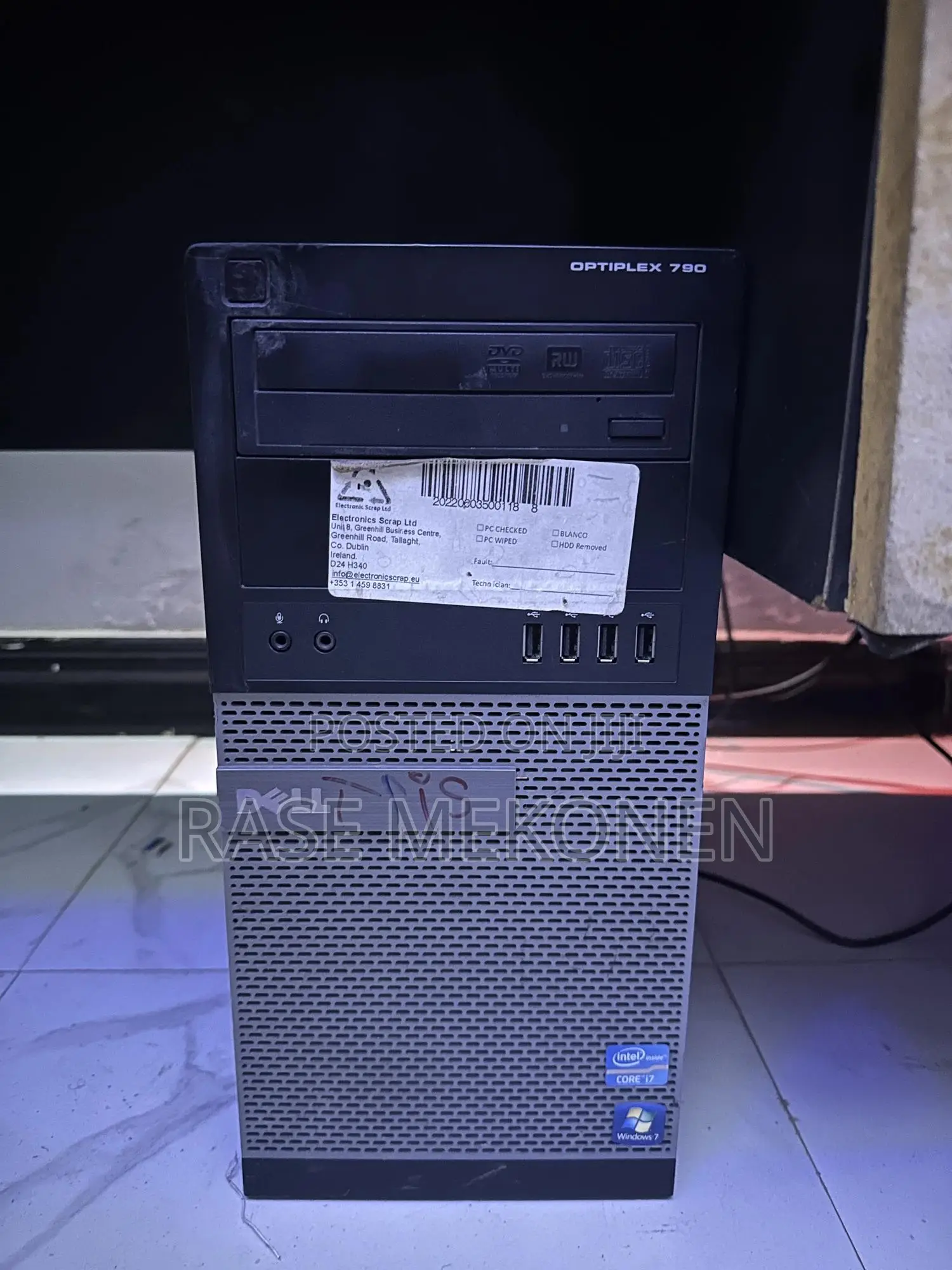Desktop Computer Dell OptiPlex 790 4GB Intel Core I5 HDD 256GB