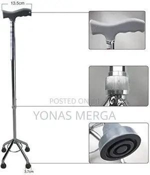 Aluminium Tripod Walking Stick粵由 Height Adjustable Walking Aid